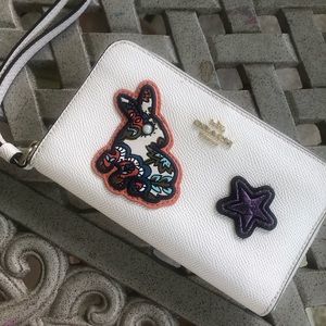 Coach Wristlet with Bunny and Star Patches